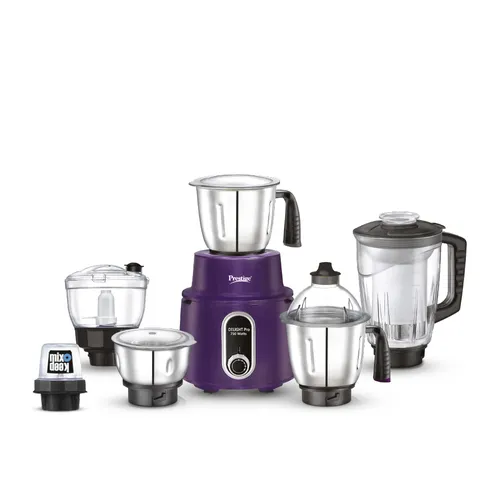 Prestige 750 Watts Delight Pro 6 Jar Mixer Grinder (3 Stainless Steel Jar + 1 Juicer Jar + 1 Multi Utility Jar + 1 Mix-O-Keep Jar)